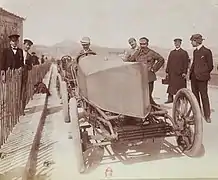 Louis Rigolly, Coupe de Rothschild à la semaine de Nice 1904 (Godron-Brillié Paris-Madrid 110 hp - RM à 152,542 km/h devant son coéquipier Arthur Duray).