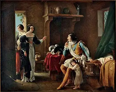 Louis XIII et Mlle de La Fayette, Salon de 1817 (Fundación Casa de Alba, palais de Liria)