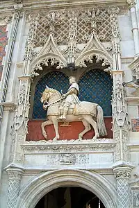 Portrait du Roi Louis XII soutenu du porc-épic, au château de Blois