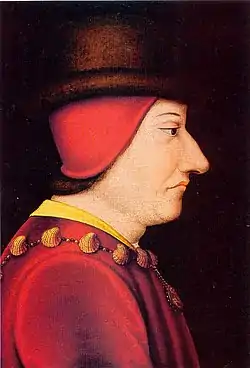 Le roi Louis XI, nouveau maître de la Bourgogne en 1477.