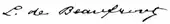 signature de Louis de Beaufront