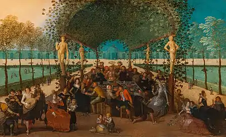 Vénus, Bacchus et Cérès dans le jardin d'amour