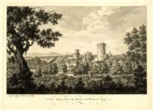 A View taken from the Priory at Warwick (eau-forte, 1757, British Museum).