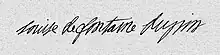 Signature de Madame DupinLouise Guillaume de Fontaine