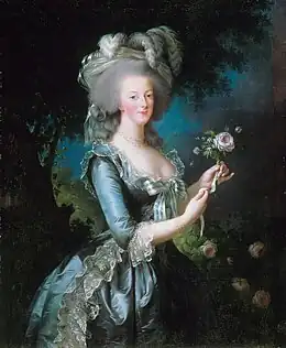 Marie-Antoinette à la rose, Élisabeth Vigée Le Brun, 1783