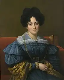 Jeune femme en robe bleue (1831)