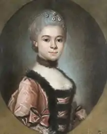 Portrait de Louise Madeleine Charlotte de Barentin de Montchal (1747-1793), épouse de Nicolas-Michel Quatresolz de Marolles (1764)