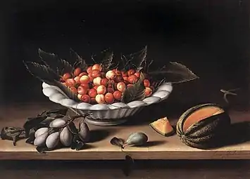 Coupe de cerises avec des prunes et un melon (1633)Musée du Louvre, Paris