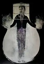 Nikola Tesla, technique mixte sur toile 300x200cm