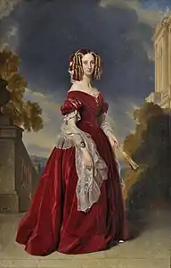 Portrait Louise d'Orléans, reine des Belges (1841).