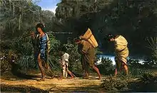 Indiens de Louisiane marchant le long d'un bayou (1847), Alfred Boisseau