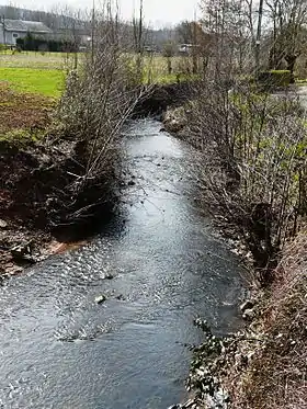 La Lourde au pont de la RD 5, à Saint-Martial-Laborie.