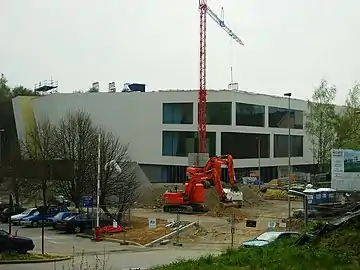 Le musée au cours de sa construction.