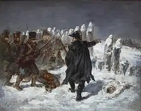 Le maréchal Ney défendant la dernière tête de pont française à Kaunas, toile d'Auguste Raffet, 1839.