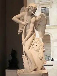 Edmé Bouchardon,Cupidon se faisant un arc de la massue d'Hercule, 1761.