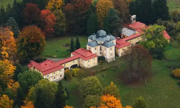 Château de Diana : vue aérienne.