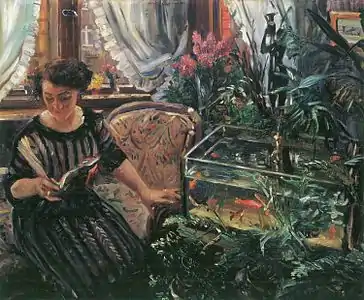 Lovis Corinth 1911, Femme à l'aquarium (Palais du Belvédère de Vienne).