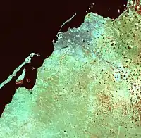 Luanda vue par satellite en 1991