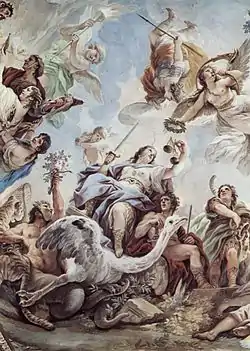 Fresque de la Justice sur le palais Medici-Riccardi, XVIIe siècle