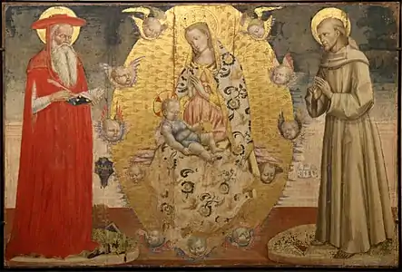 Vierge et Enfant dans une gloire de chérubins, Luca di Paolo