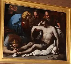 La Déposition du Christ, copie d'atelier d'une œuvre de Luca Giordano.