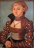 Portrait d'une noble dame saxonne, 1534, musée des Beaux-Arts de Lyon