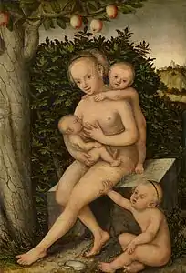 Caritas (Cranach l'Ancien), Musée Royal des Beaux-Arts d'Anvers, vers 1537.