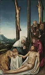 Lucas Cranach l'Ancien, 1515La Lamentation avec les deux voleurs crucifiésMusée des Beaux-Arts (Boston)