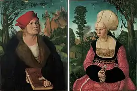 Cranach l'Ancien : Portraits de Johannes et Anna Cuspinian.