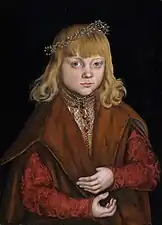 Lucas Cranach l'Ancien, Un prince de Saxe, vers 1517