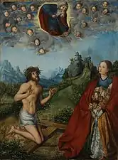 Lucas Cranach l'Ancien, Christ et la Vierge intercédant pour l'Humanité