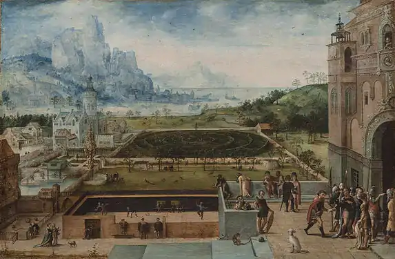 Paysage avec David et Bethsabée, marqué : LG 1540, The Wadsworth Atheneum Museum of Art, Hartford.