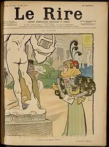 — Tiens ! Mon ancien cocher !, couverture pour Le Rire (1896).