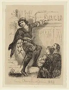 Lucrèce Borgia (1833), estampe.