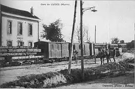L'ancienne gare des Chemins de fer de la Banlieue de Reims.