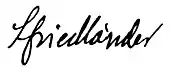 signature de Ludwig Friedlaender