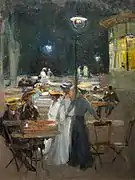 Café à Paris vers 1890 par Ludwik de Laveaux