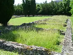 Les boutiques des thermes du nord, ouvrant sur la palestre.