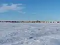 La ville vue depuis la mer gelée