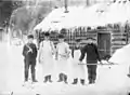 Camp de bûcherons dans la vallée de l'Outaouais, 1900.