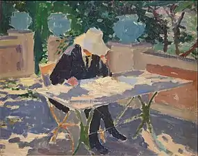 Lumière d'été à Cagnes-sur-Mer (vers 1918), huile sur toile, 28 × 35,2 cm, localisation inconnue.