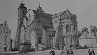 La cathédrale en 1839, on voit bien les contreforts et arcs-boutants retirés par Helgo