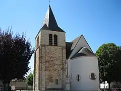 Chevet de l'église Saint Privé, XIe, XIIIe et XIXe siècles, Lunery.