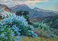 Arthur Merton Hazard, Lupines on a California Hillside, huile sur toile, 1923.