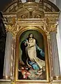 Maria Immaculata, peinture d'après Murillo, dans l'église S.Antony, par Josef Moroder-Lusenberg, 1876.