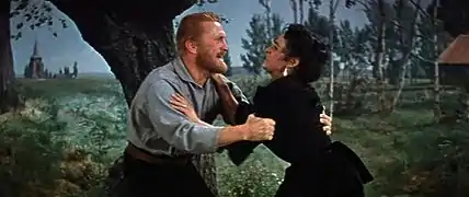 Kirk Douglas et Pamela Brown dans le rôle de la cousine de Van Gogh