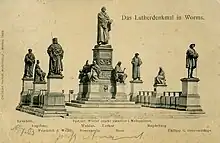 Monument à la mémoire de Martin Luther, carte postale de 1902