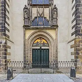 Portes en bronze des 95 thèses de Martin Luther