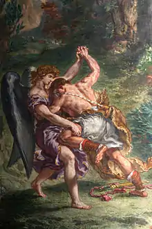 Lutte de Jacob avec l'ange (détail).