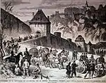 Luxembourg, départ du dernier détachement prussien en 1867.